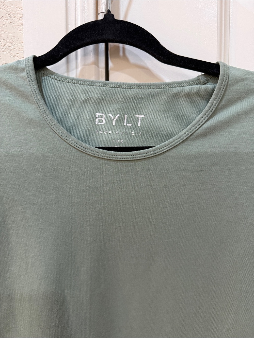 BYLT - Drop Cut LUX Short Sleeve Tee Sage Green - Picture 3 of 4